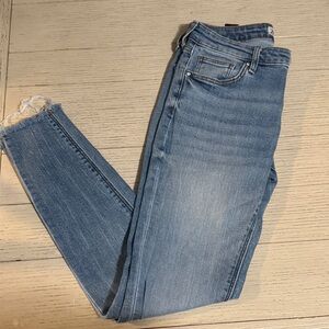 Zara Distressed Blue Ankle Jeans